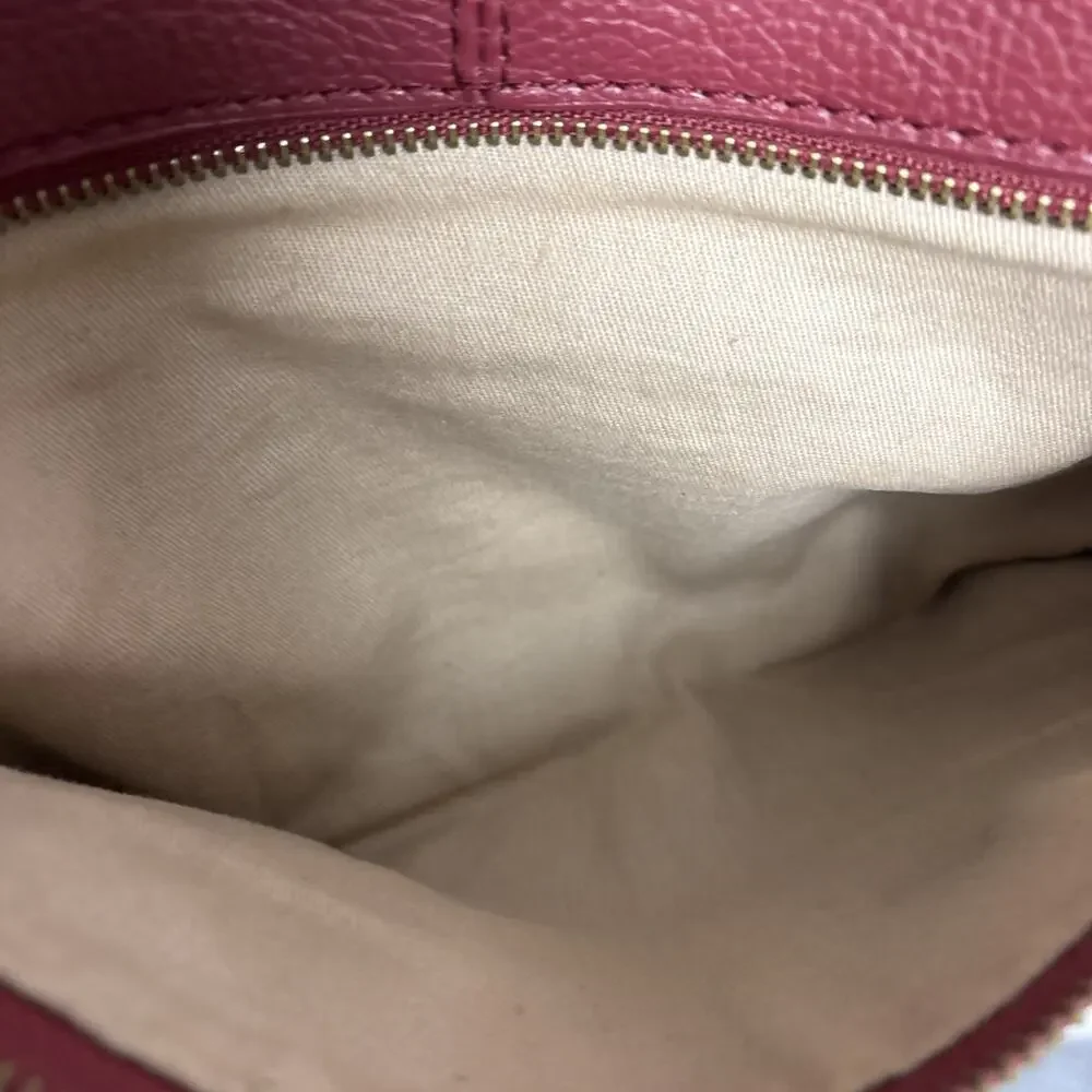 Lucky Brand Boho Leather Maroon Burgundy Crossbody Bag Purse